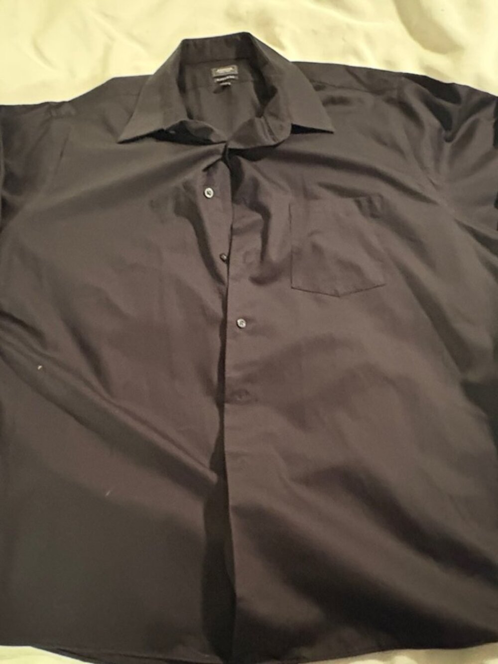 Arrow Classic Fit Black Dress Shirt - 18 1/2 36/37 -